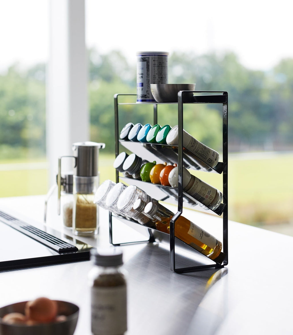 Yamazaki Home Four-Tier Slim Spice Rack - Steel