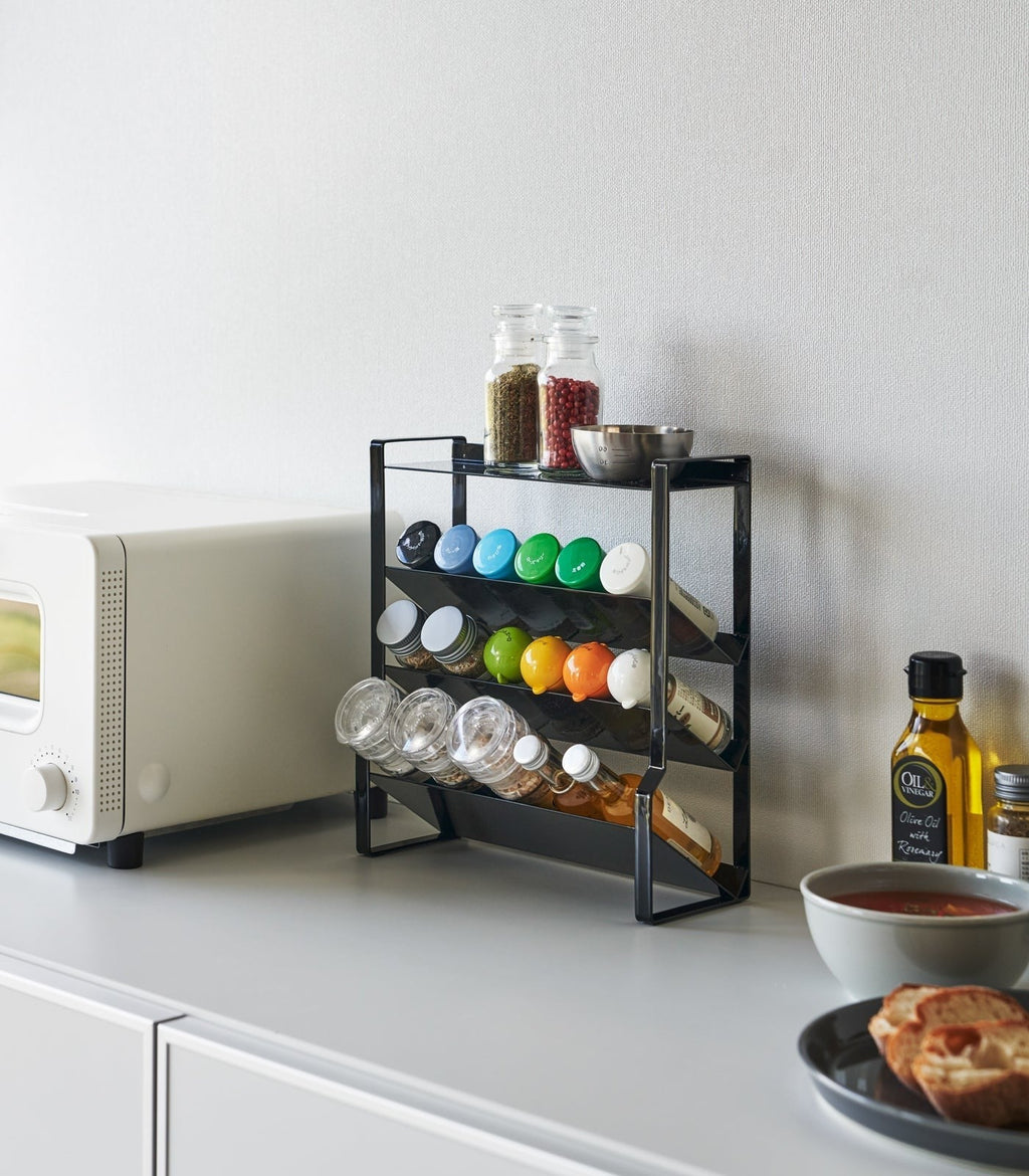 Yamazaki Home Four-Tier Slim Spice Rack - Steel